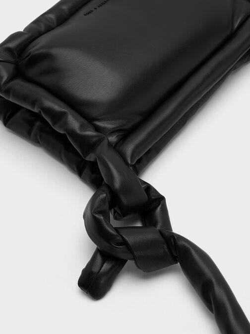 Bolso cruzado Errya acolchado de nylon, negro azabache, hi-res
