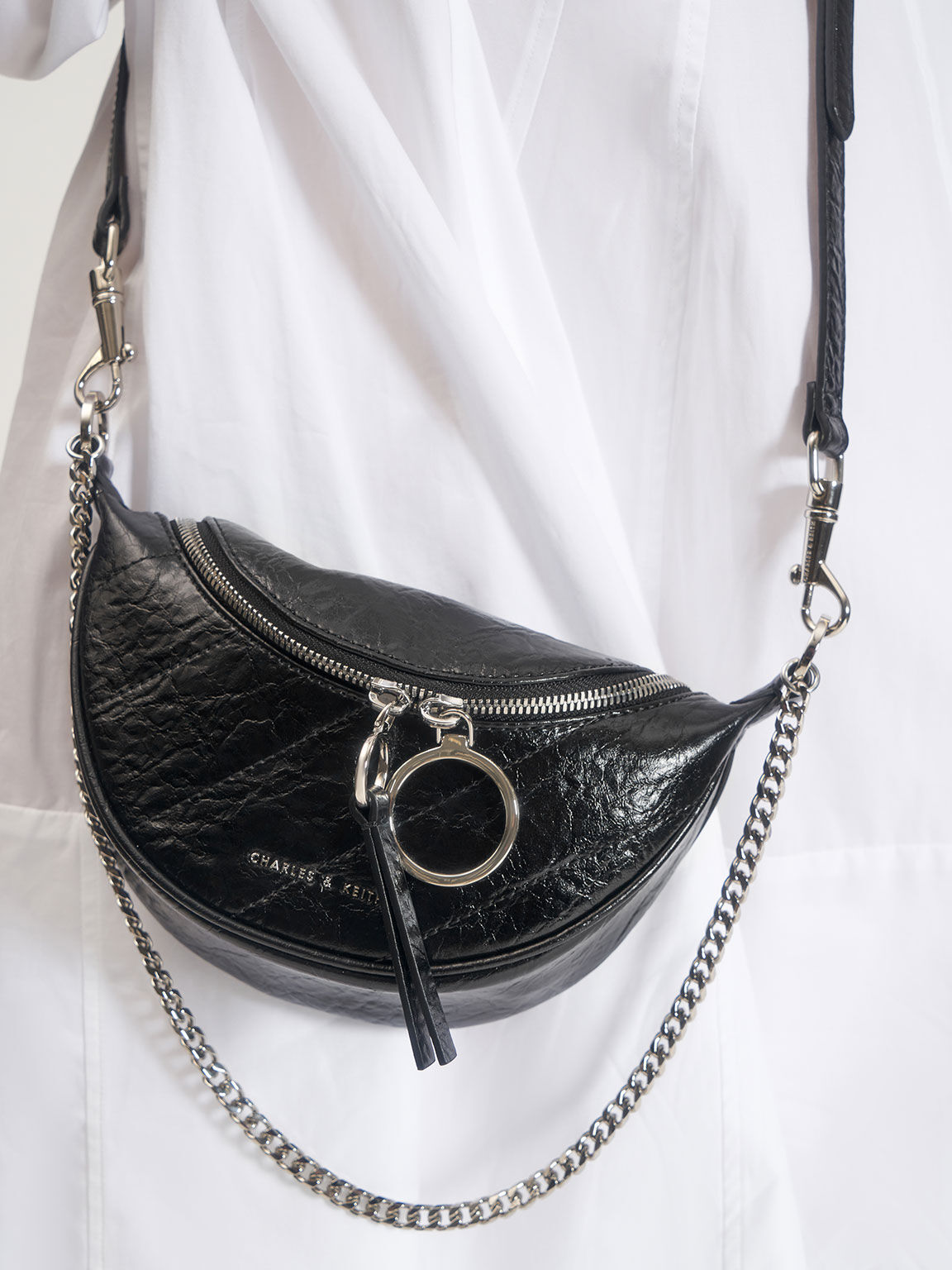 Charles and keith wrinkled bag online