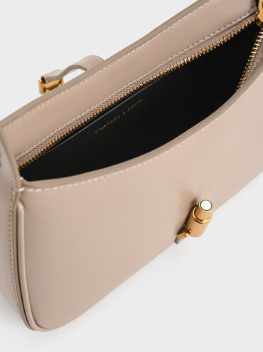 Bolso Cesia con acento metálico, Gris pardo, hi-res