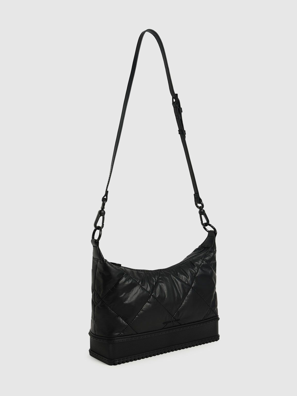 Black Puffy Shoulder Bag - CHARLES & KEITH PA