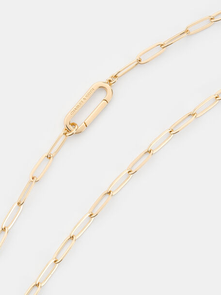 Arleth Pendant Chain Necklace, Gold, hi-res
