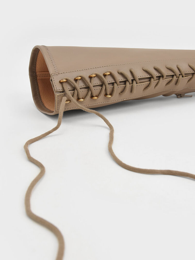 Commute Knee-High Boots​, Taupe, hi-res