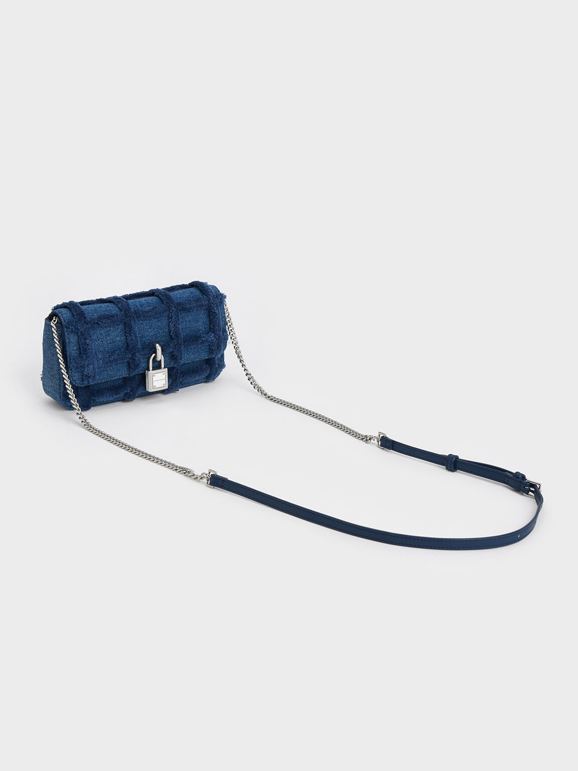 Blue Suki Denim Fringe Crossbody Bag - CHARLES & KEITH International