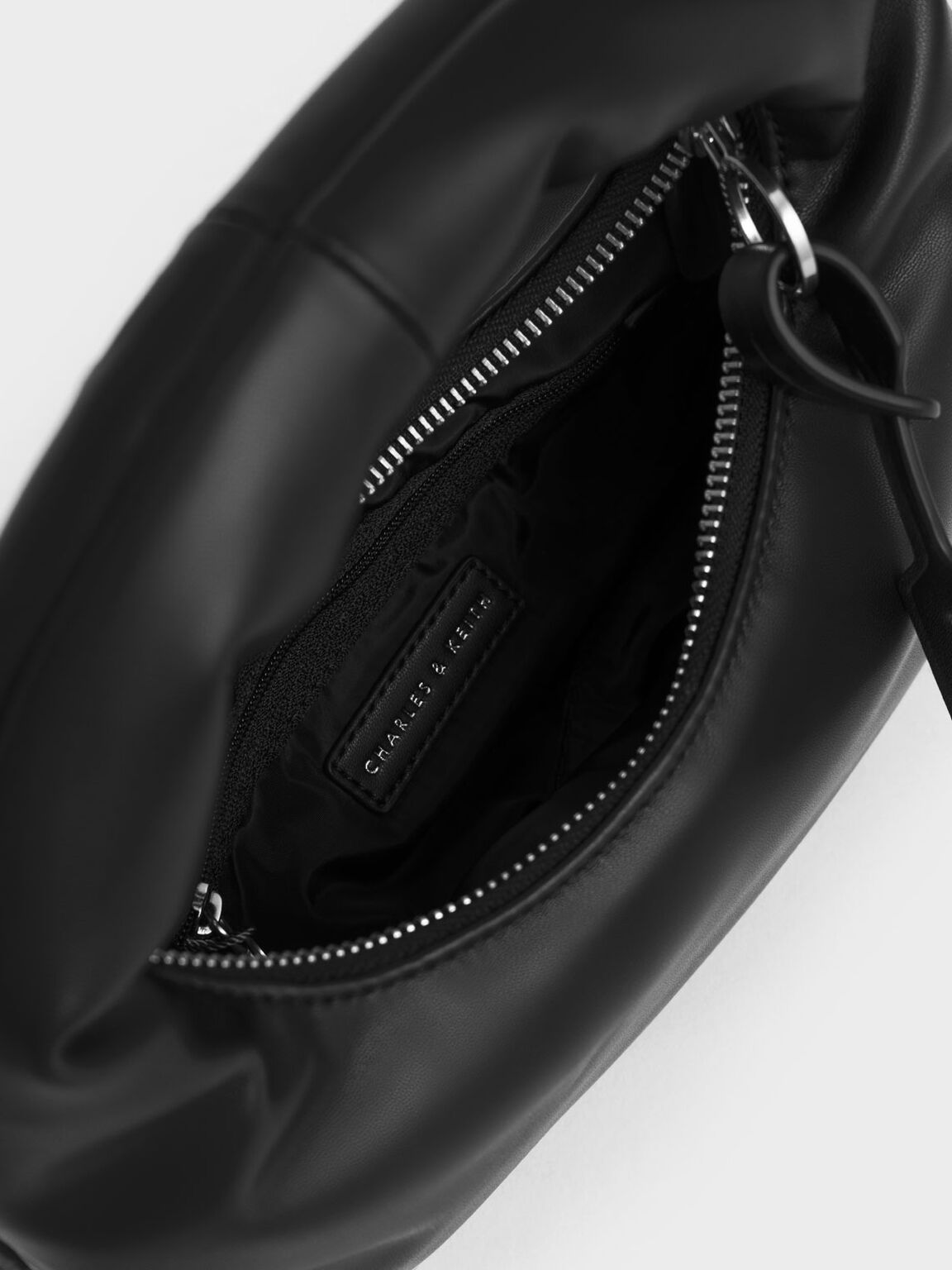 Yama Crescent Hobo Bag, Black, hi-res