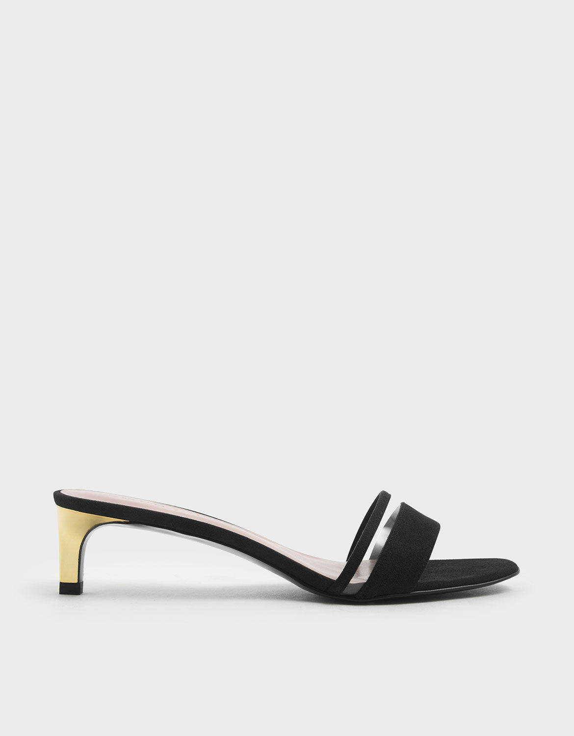 clear slide sandals heels