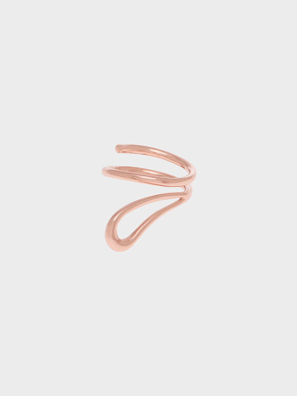 Sculptural Loop Ring, Rose Gold, hi-res