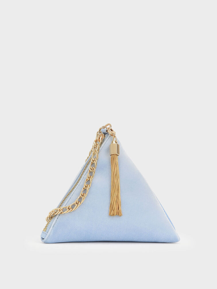 Hera 三角形手拿包, 藍色, hi-res