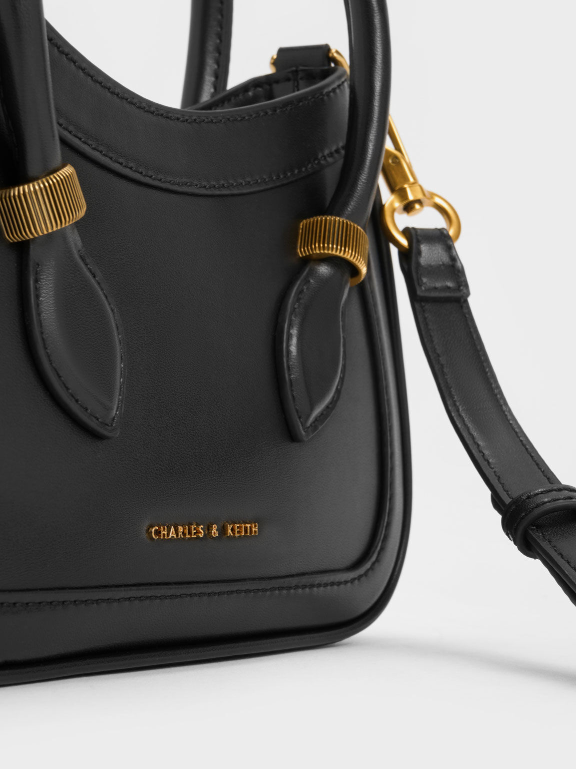 Bonnie Curved Tote Bag, Black, hi-res