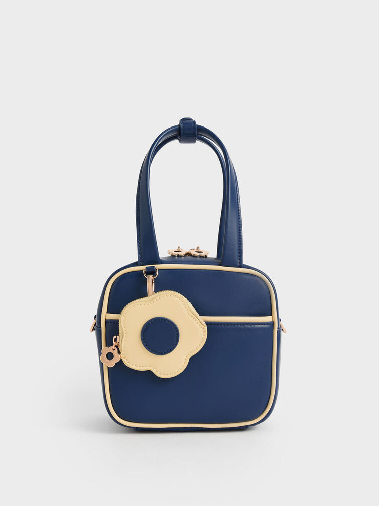 Minka Two-Tone Boxy Bag, Navy, hi-res