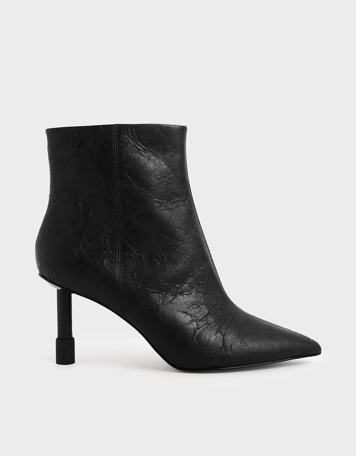 black stiletto ankle boots