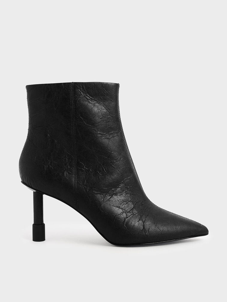 Stiletto Heel Ankle Boots, Black, hi-res