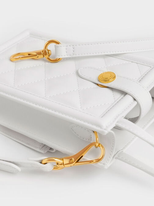 Este Belted Phone Pouch, White, hi-res