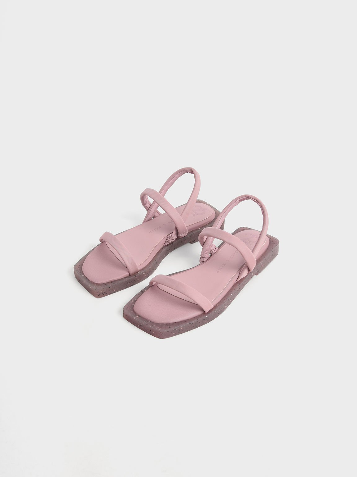 Arabella Recycled Nylon Slingback Sandals, Pink, hi-res