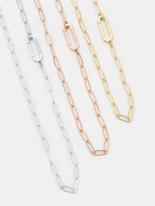 Arleth Chain-Link Pendant Necklace, Silver, hi-res