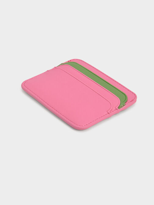 투-톤 멀티-슬롯 카드 홀더, 핑크, hi-res