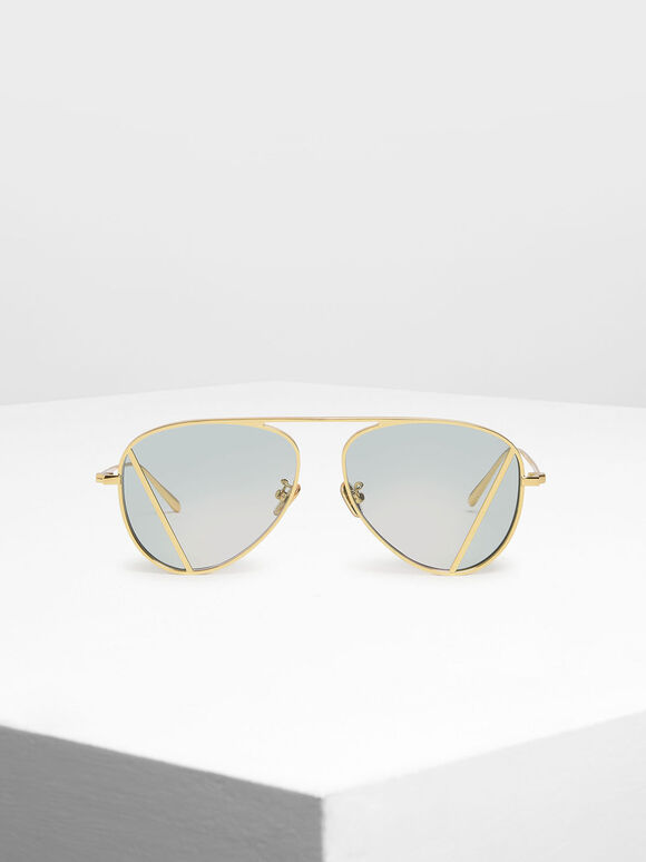 two tone aviator sunglasses