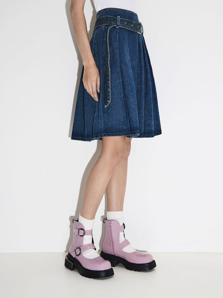 Selma 瑪莉珍厚底靴, 紫丁香色, hi-res