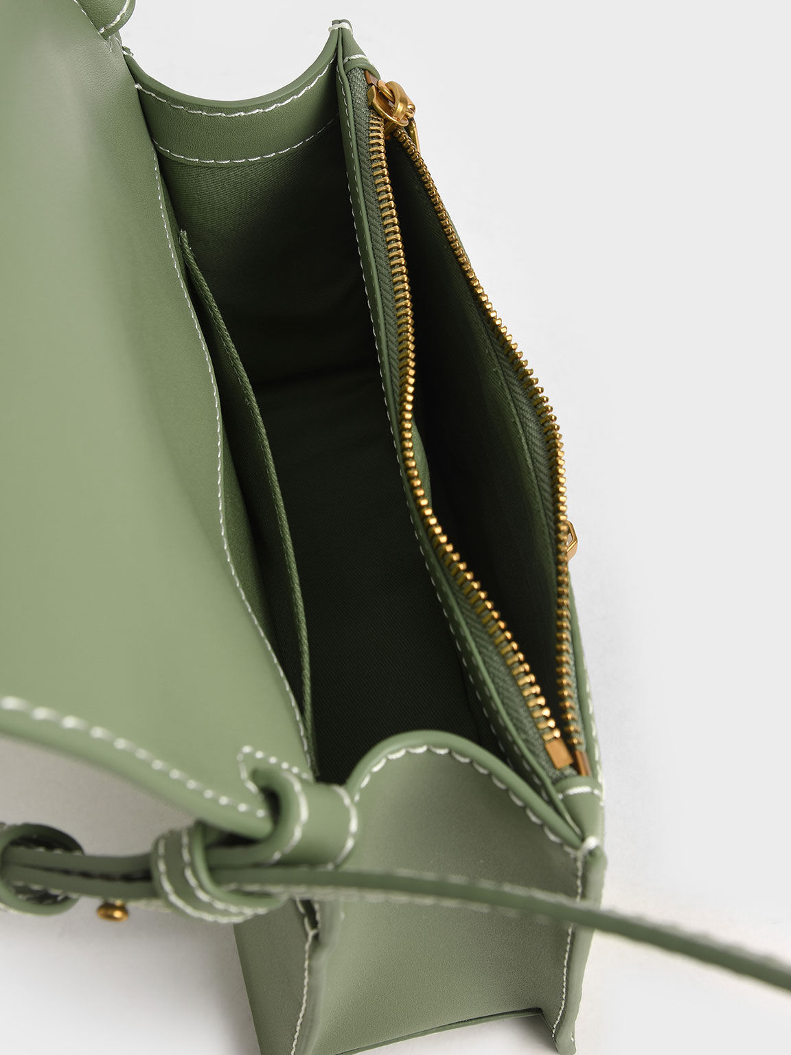 Turn-Lock Chain Handle Bag, Sage Green, hi-res