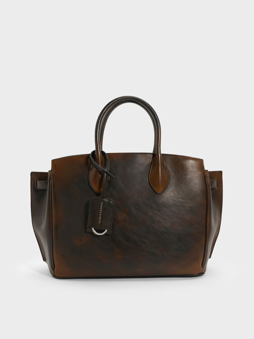 Large Ginevra Tote Bag, Brown, hi-res