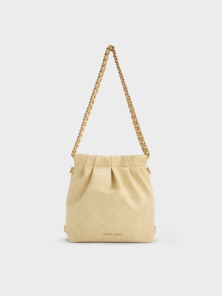 Duo Chain-Handle Two-Way Backpack, Butter Yellow, hi-res