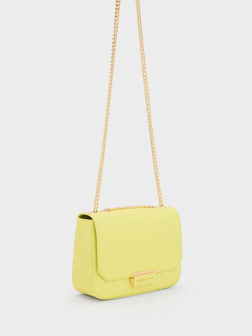 Chain Strap Shoulder Bag, Butter, hi-res