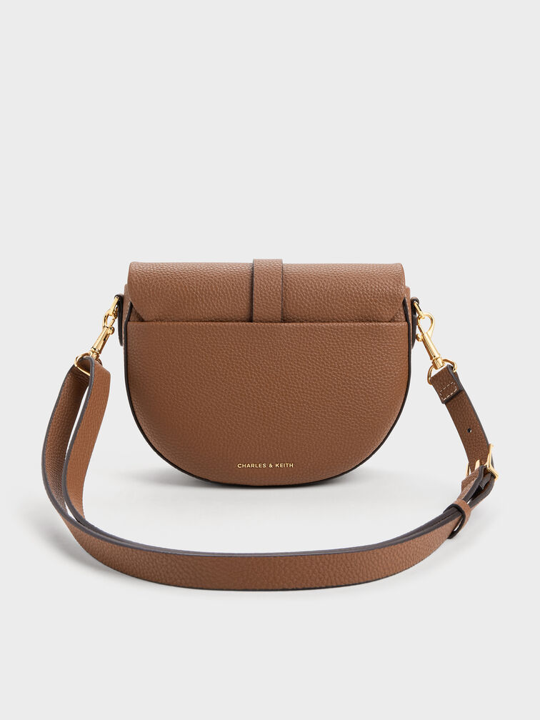 베릴 벨티드 새들 백, 초콜릿, hi-res