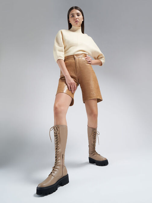 Commute Knee-High Boots​, Taupe, hi-res