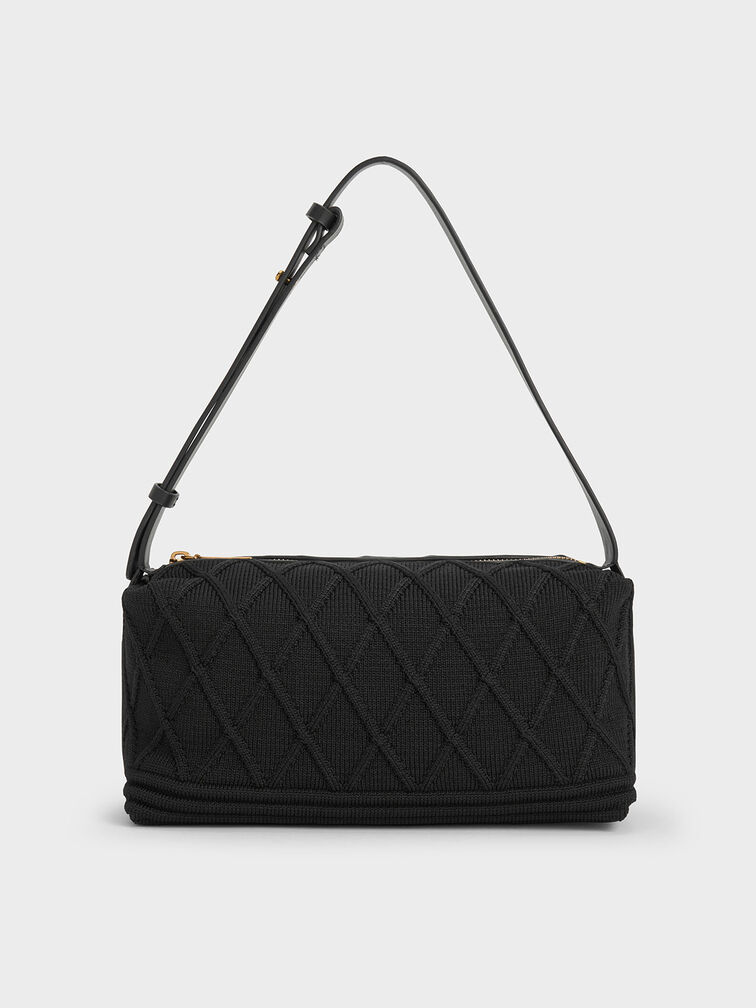 Bolso tejido Willa, Negro, hi-res