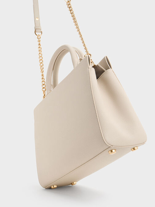 Mirabelle Structured Top Handle bag, Ivory, hi-res