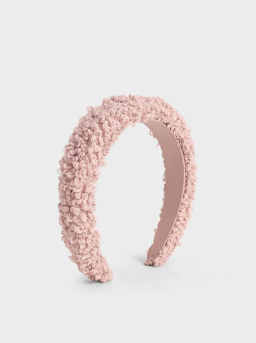 Diadema efecto pelo, Rosa, hi-res