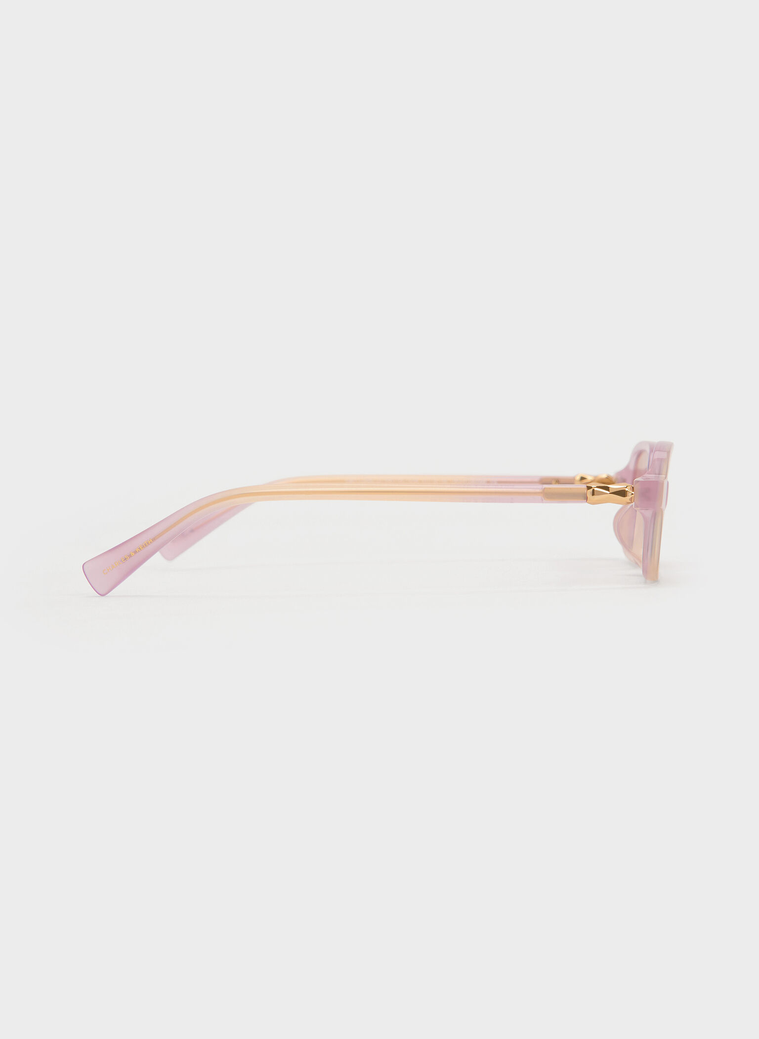 Bree Recycled Acetate Rectangular Sunglasses, Jelly Pink, hi-res
