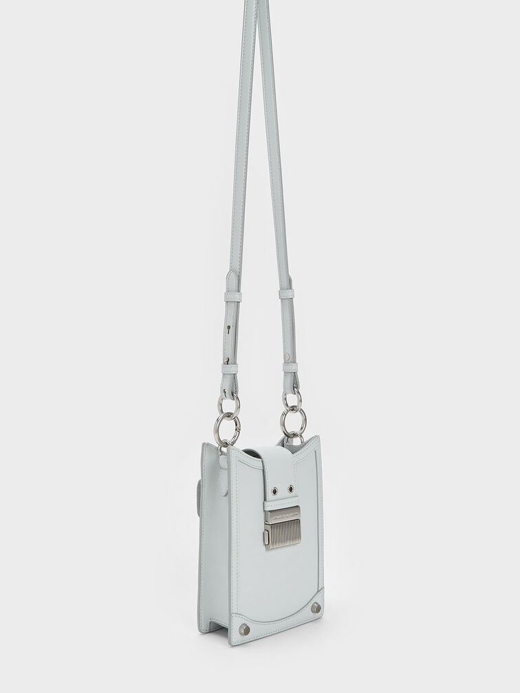 Winslet Belted Phone Pouch, Light Grey, hi-res