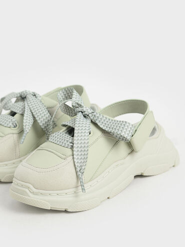 Girls' Slingback Sneakers, Mint Green, hi-res