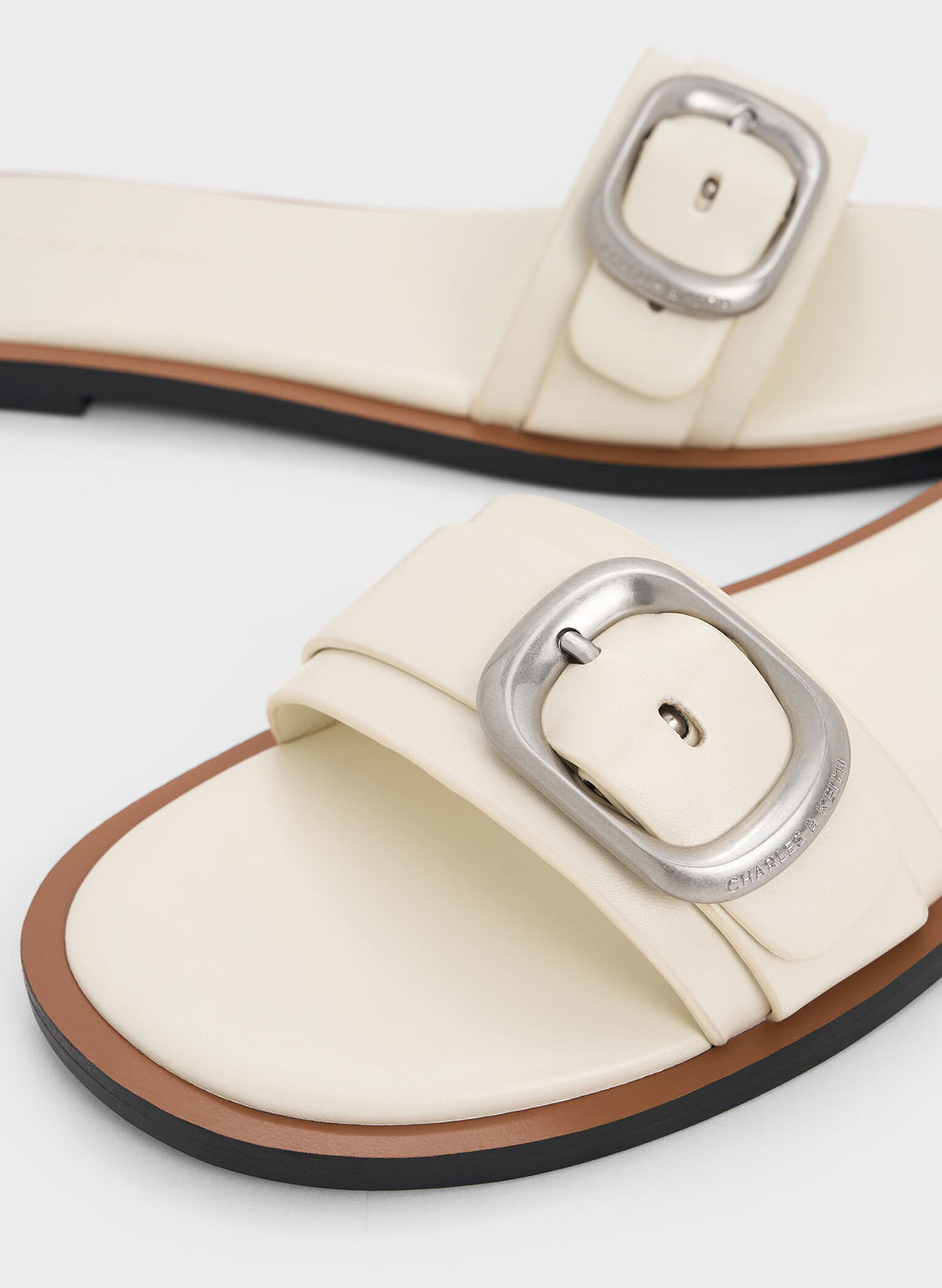Sandalias de tiras con hebilla, Blanco tiza, hi-res