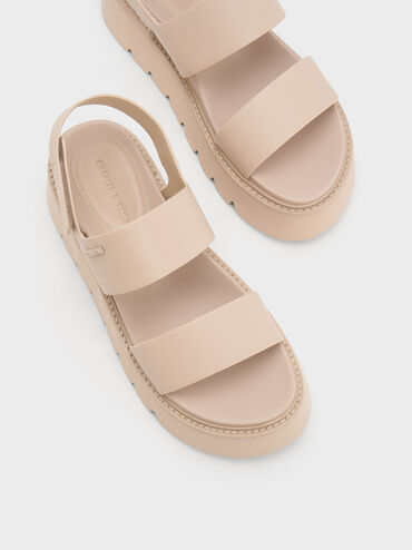 Jadis Chunky Flatform Sandals, Beige, hi-res