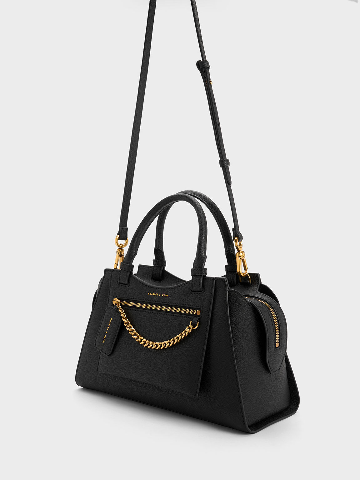 Avis Trapeze Tote Bag - Black