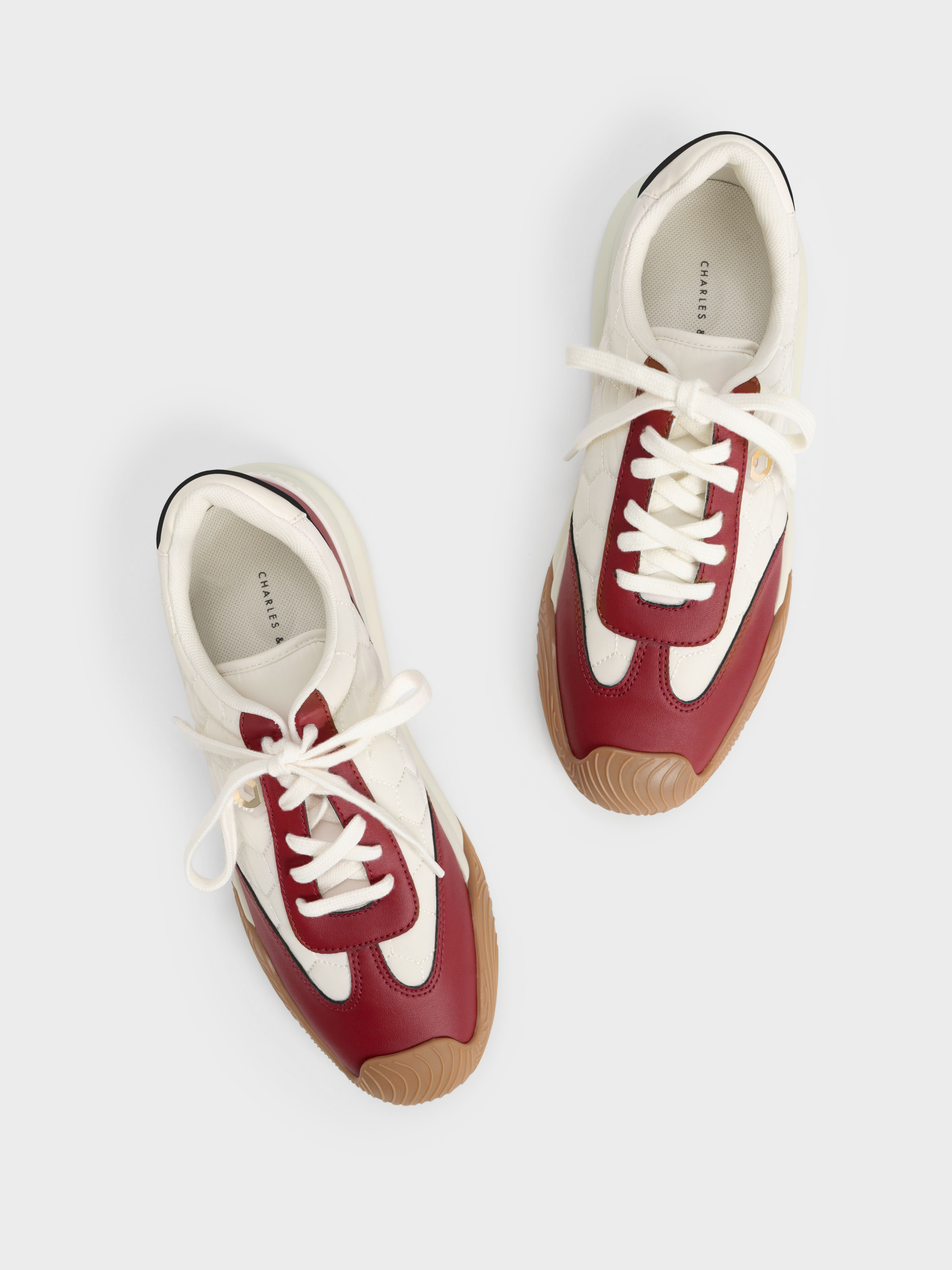 Red Nylon Low Top Sneakers CHARLES KEITH KR
