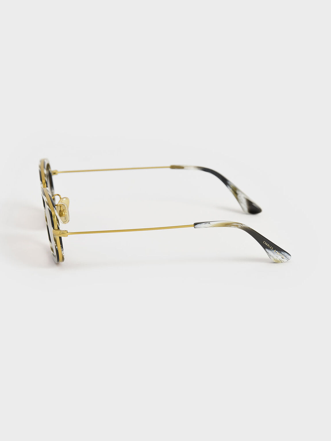 Rectangle Frame Acetate Sunglasses, Multi, hi-res