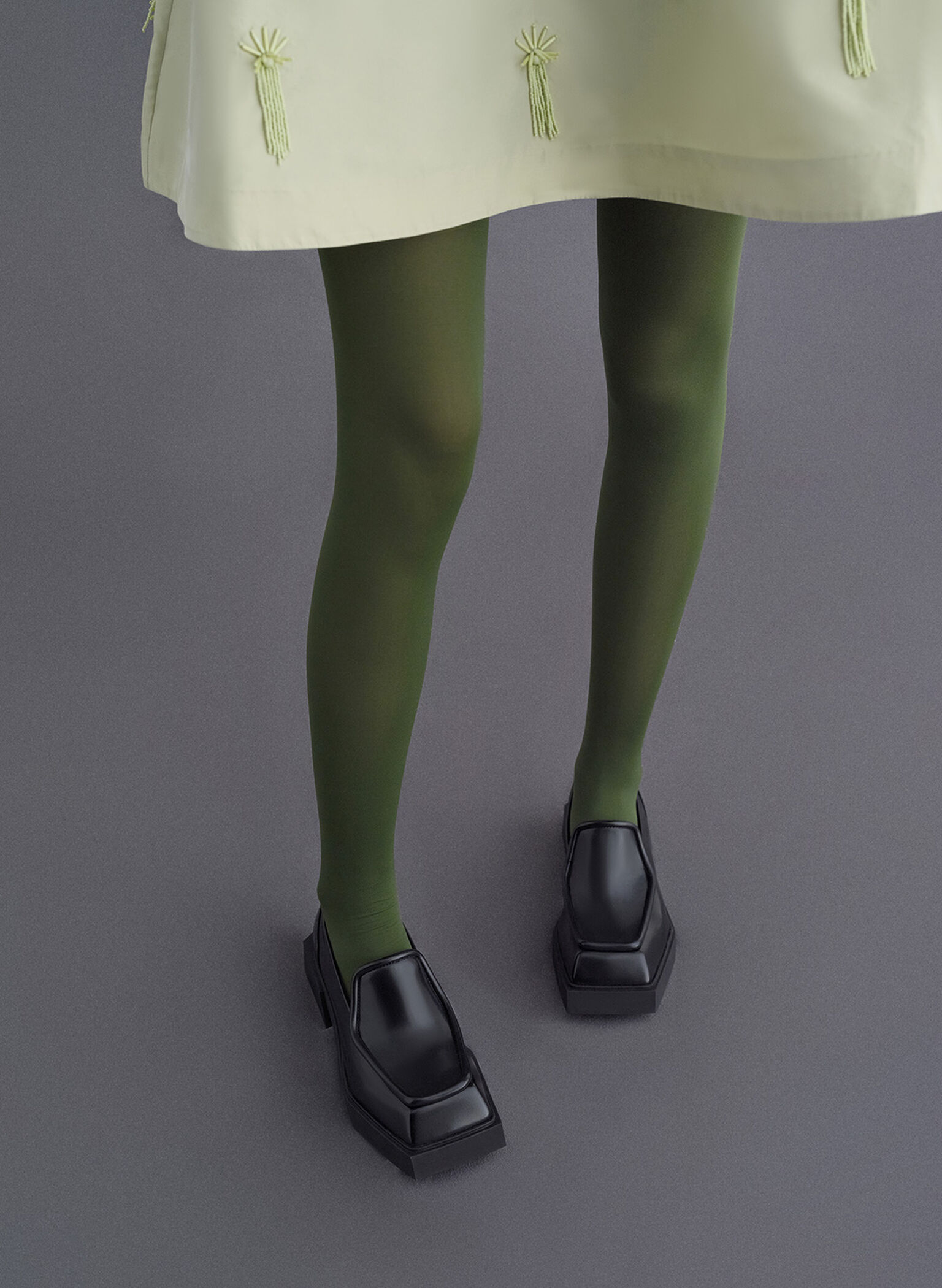 Lorde Geometric Square-Toe Loafers, Black Box, hi-res