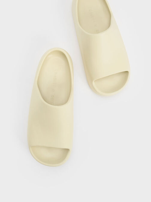 Morgan Platform Slide Sandals, Butter, hi-res