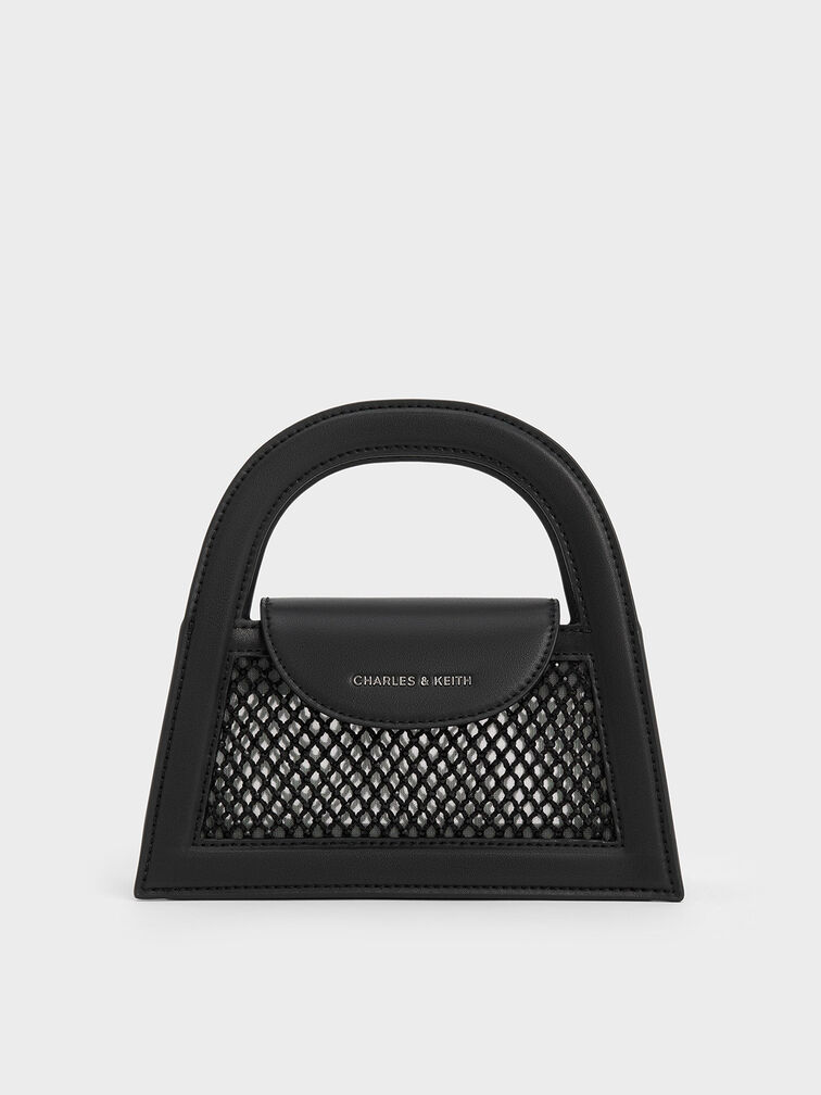 Este Crystal-Embellished Top Handle Bag, Black, hi-res