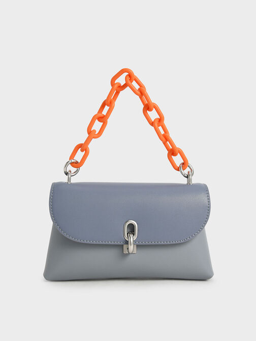Wren Acrylic Handle Phone Pouch, Denim Blue, hi-res