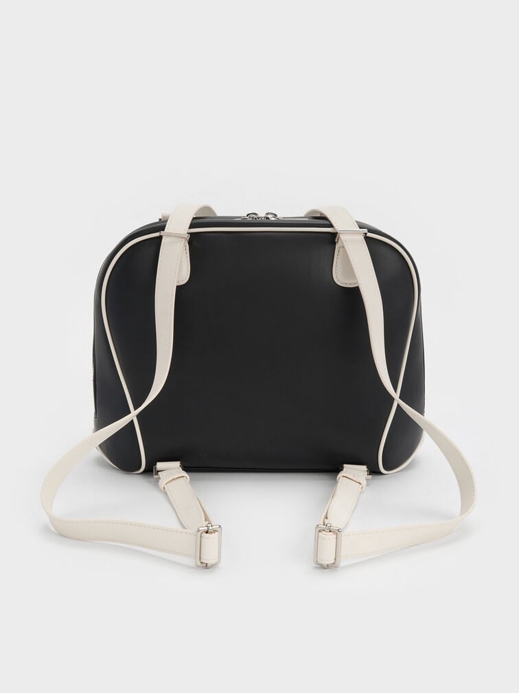 Nelly Two-Tone Front-Pocket Boxy Backpack, Multi, hi-res