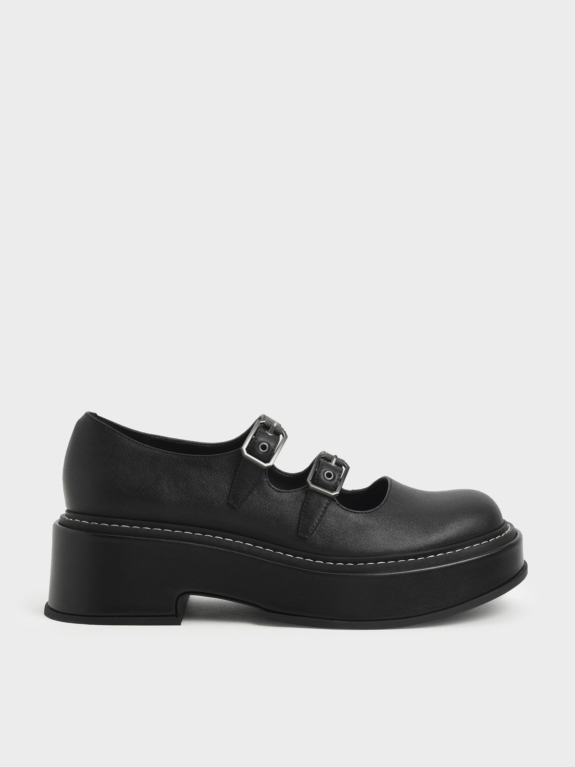 Frankie Platform Mary Janes​, Black, hi-res