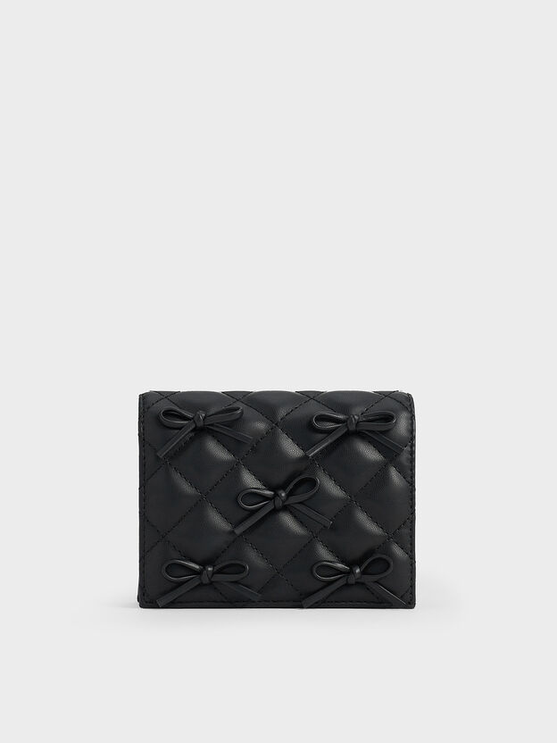 Cassia Bow Wallet On Chain, Black, hi-res