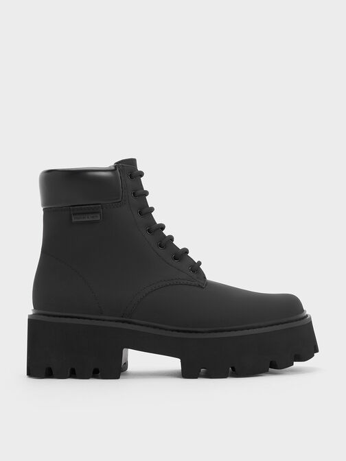 Ripley Ridged Sole Ankle Boots, Black, hi-res