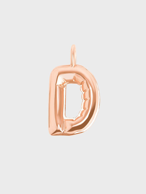 Alphabet 'D' Charm, Rose Gold, hi-res