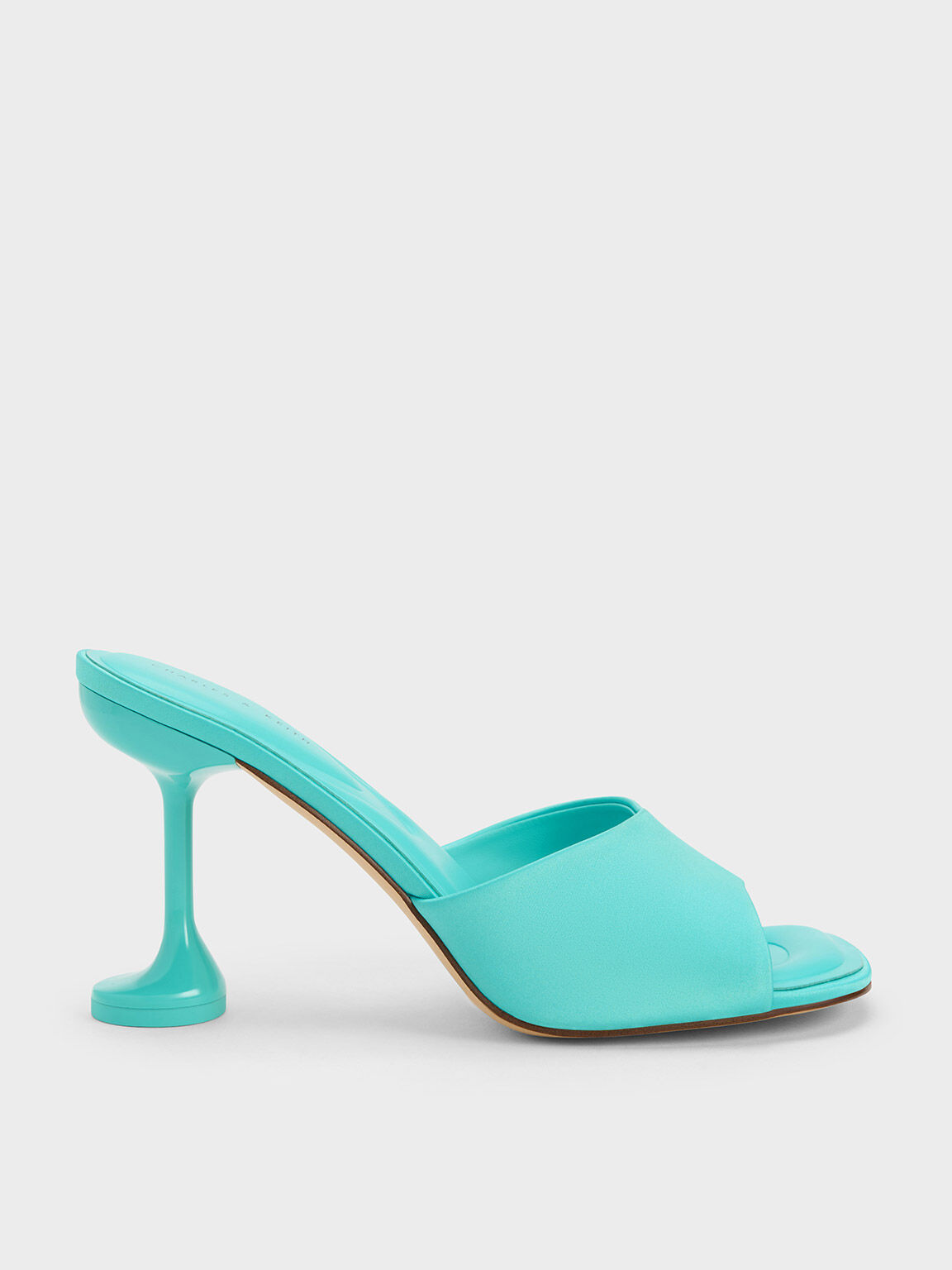 Celestine Sculptural Heel Mules Blue