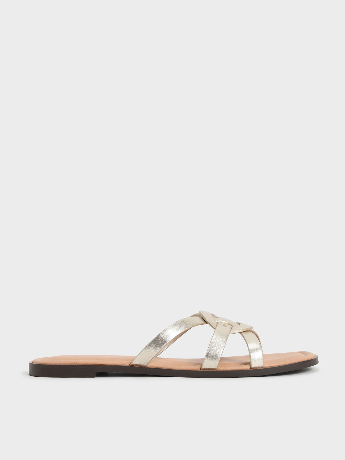 Metallic gold sales sandals flat