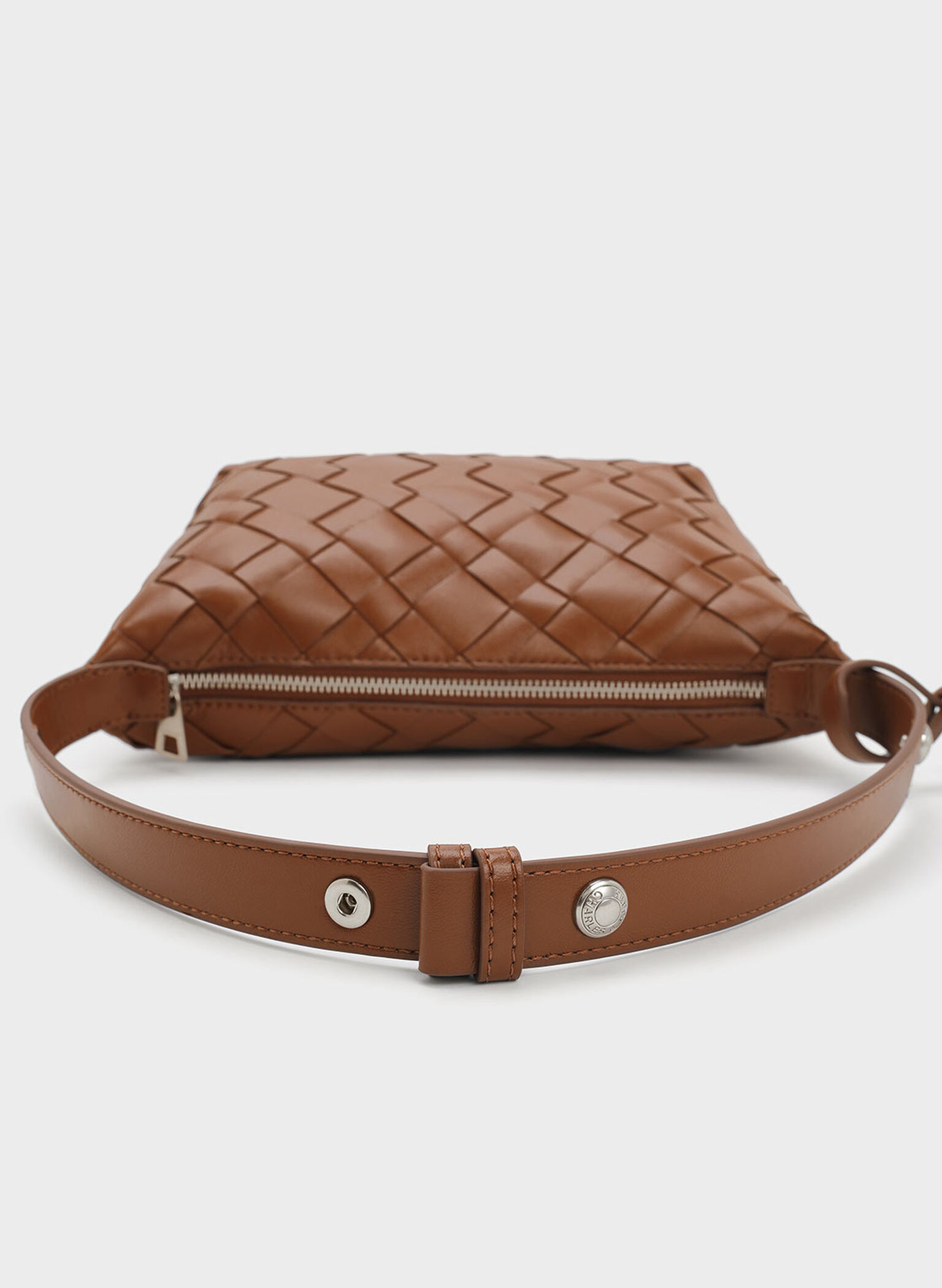 Ivette Woven Shoulder Bag, Chocolate, hi-res
